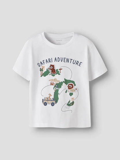 Kortärmad T-shirt Djur Huber Vit