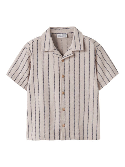 Skjorta Jax Kortärmad Mönstrad Beige