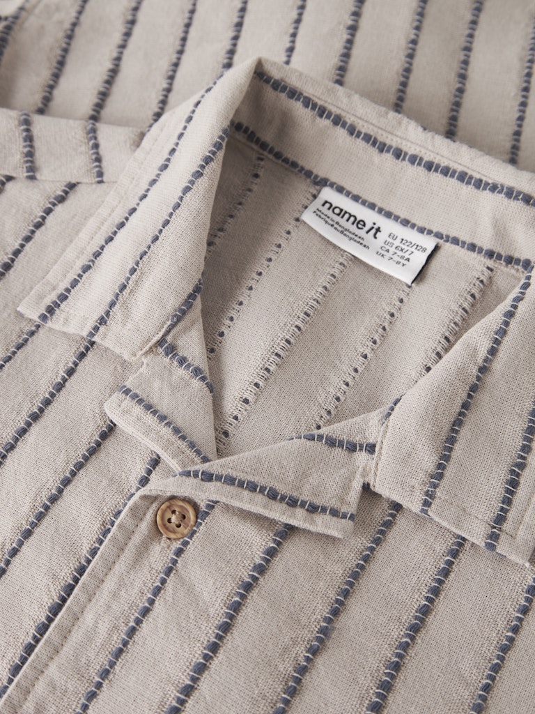 Skjorta Jax Kortärmad Mönstrad Beige