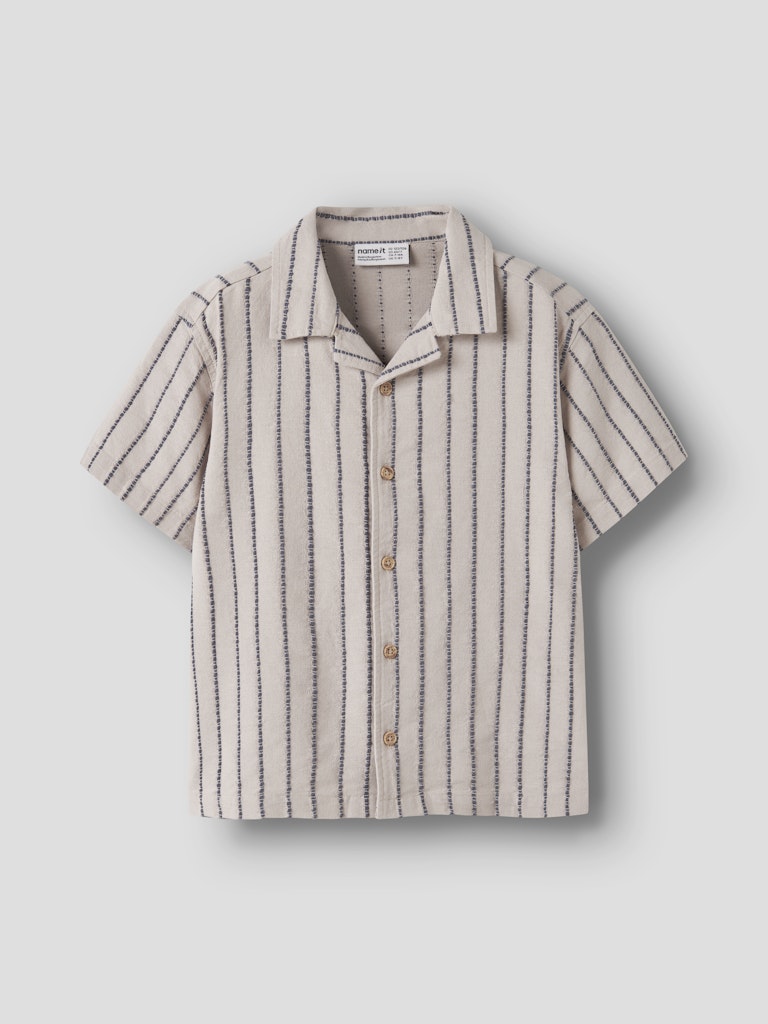 Skjorta Jax Kortärmad Mönstrad Beige