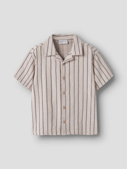 Skjorta Jax Kortärmad Mönstrad Beige