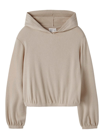 Hoodie Kathlon Enfärgad Beige