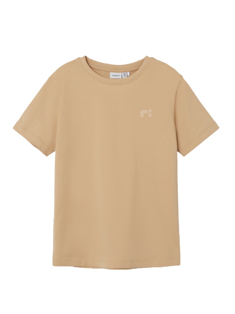 T-shirt Greg Kortärmad Enfärgad Lös Passform Beige