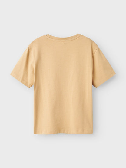 T-shirt Greg Kortärmad Enfärgad Lös Passform Beige