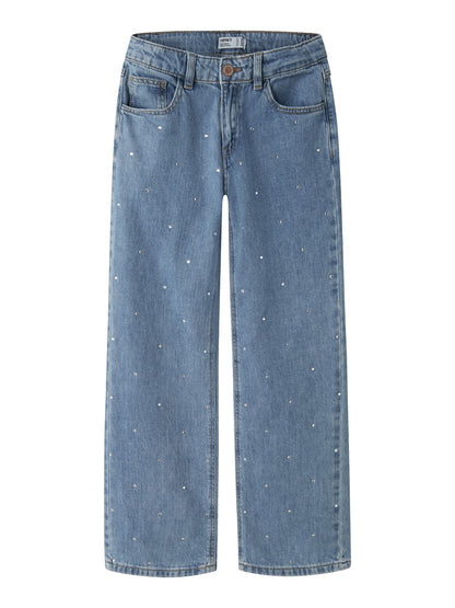 Jeans Raka Vida ben Strass Blå