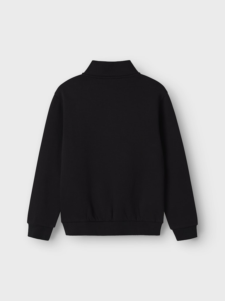 Sweatshirt Halfzip Brody Enfärgad Svart