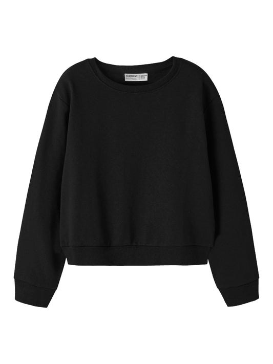 Sweattröja Mille Enfärgad Svart