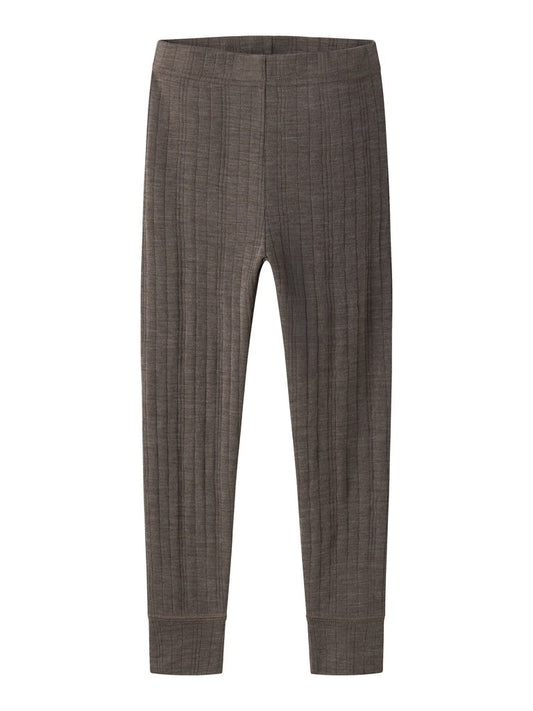 Leggings Merinoull Wang M Enfärgad Brun