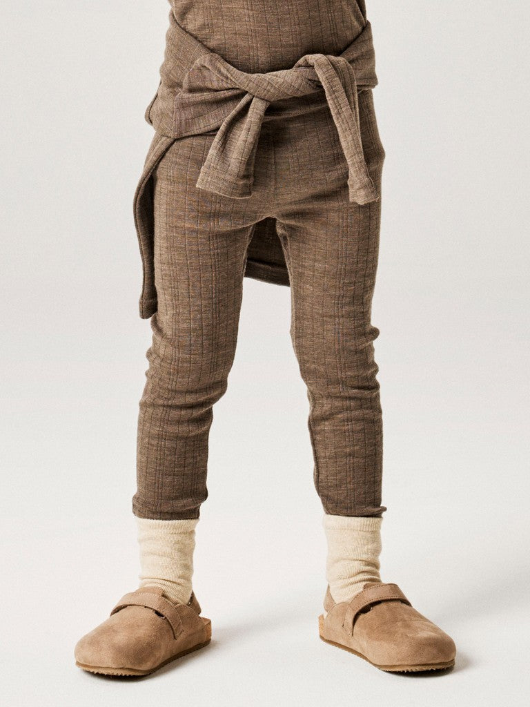 Leggings Merinoull Wang M Enfärgad Brun