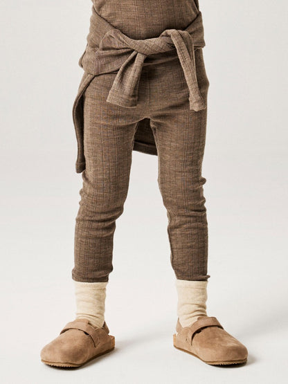 Leggings Merinoull Wang M Enfärgad Brun
