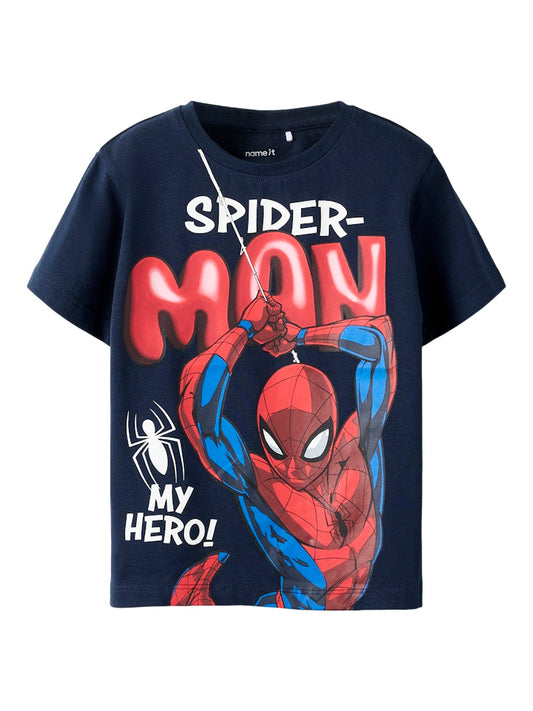 T-shirt Spiderman Marvin Blå