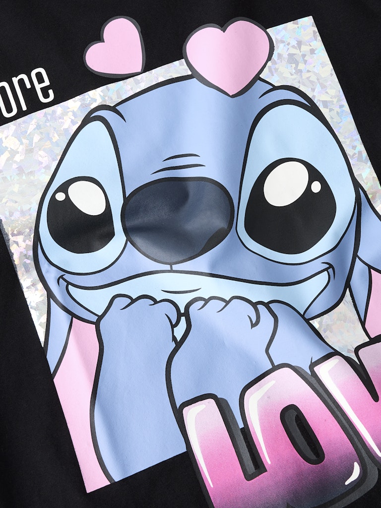 Topp Stitch Kortärmad Fora Svart