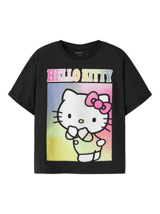 Topp Hello Kitty Kortärmad Forma Svart