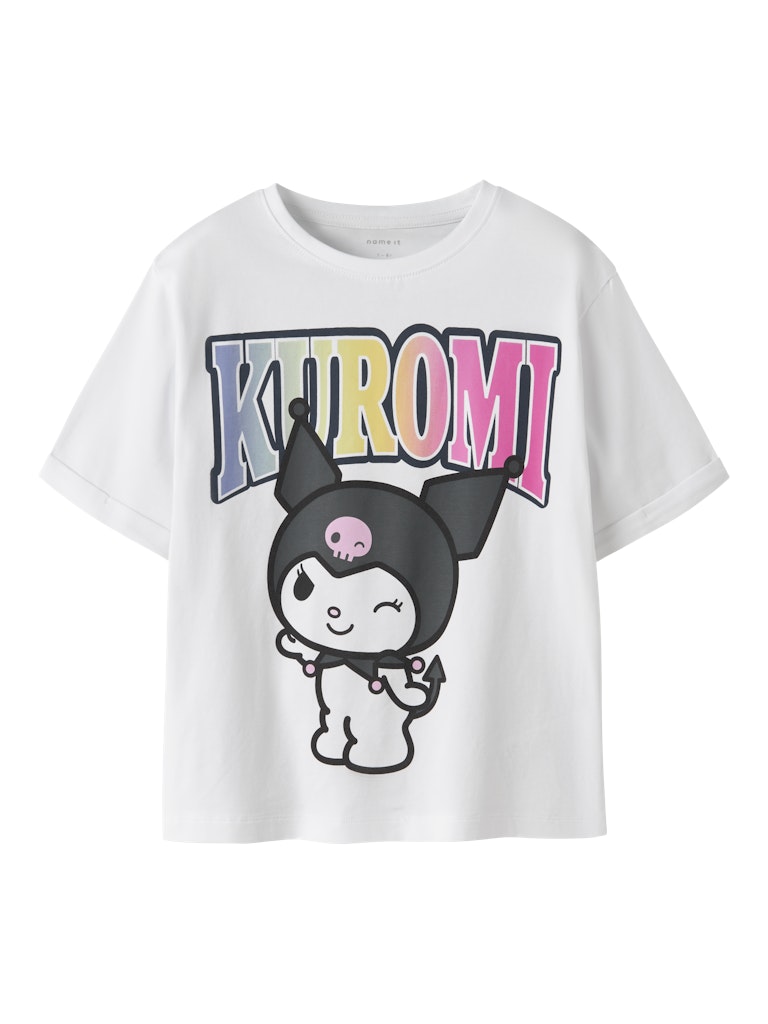 Topp Kuromi Hello Kitty Kortärmad Forma Vit