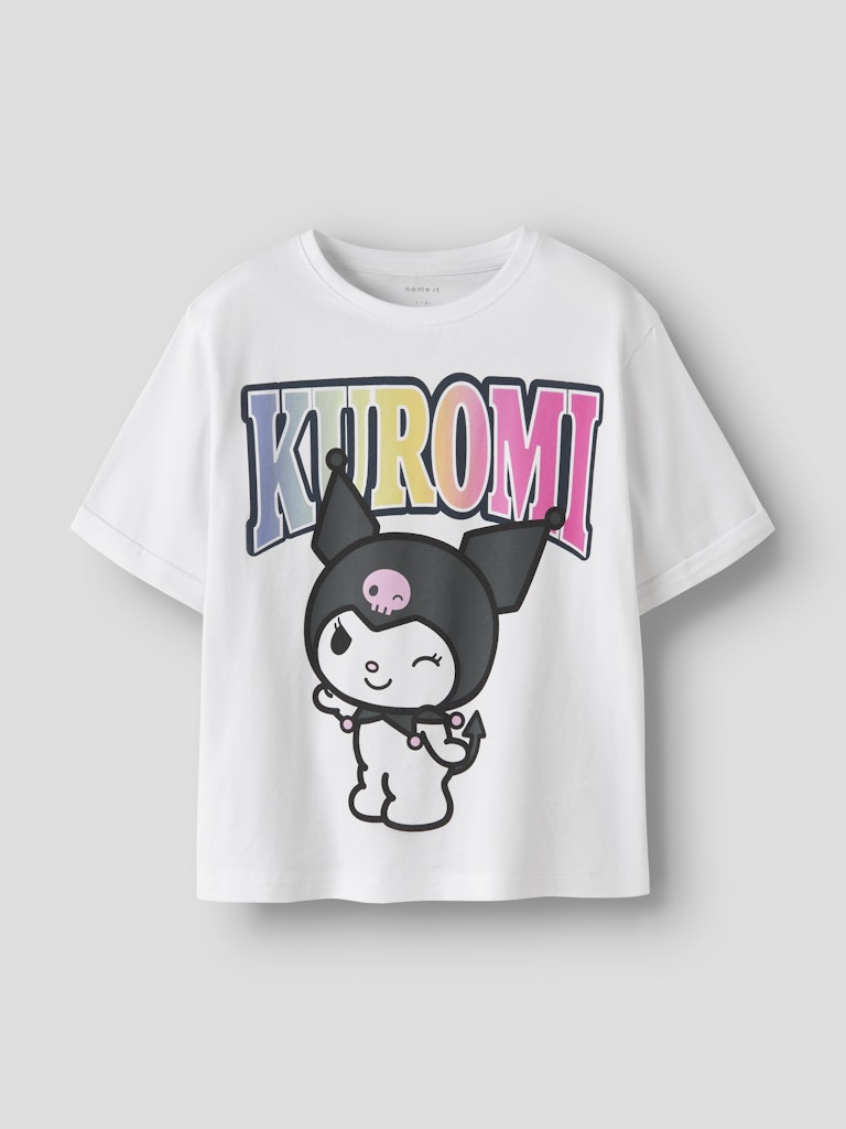 Topp Kuromi Hello Kitty Kortärmad Forma Vit