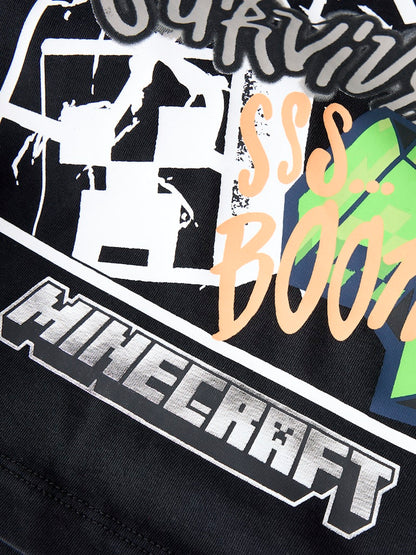 T-shirt Minecraft  Kortärmad Mase Svart