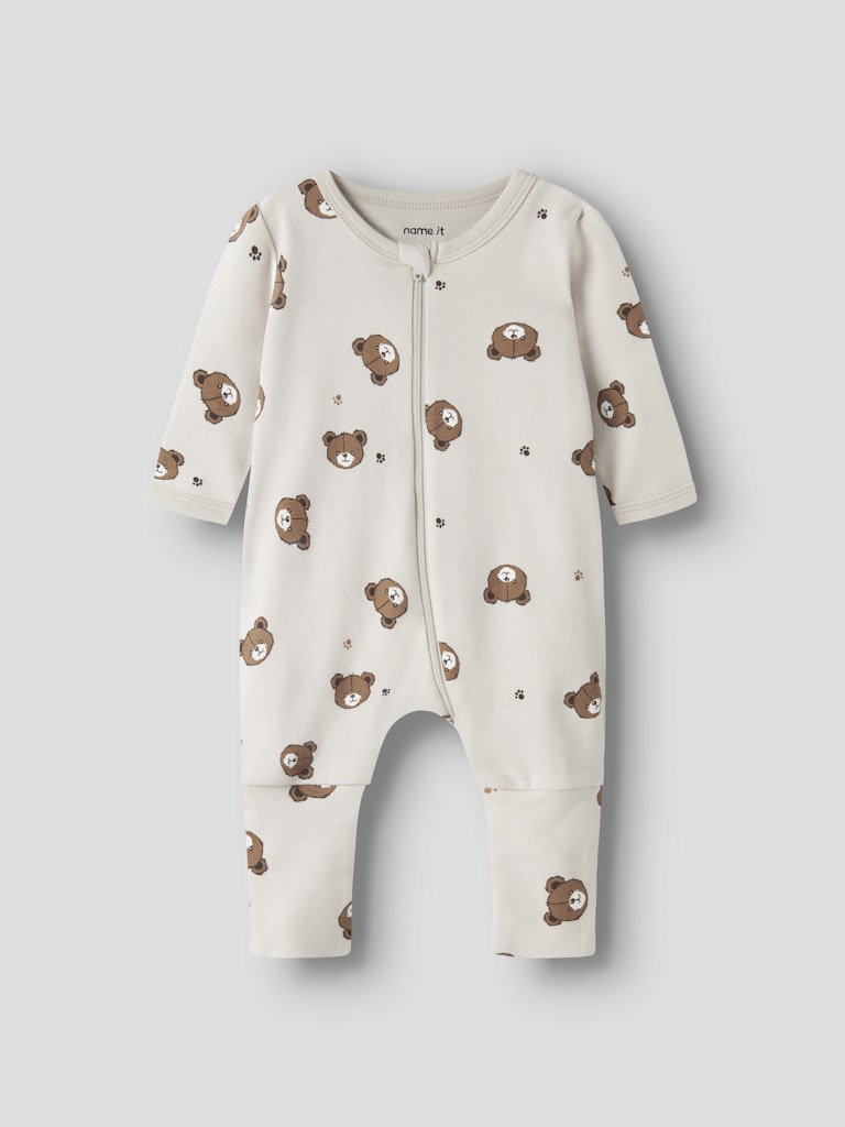 2-pack Pyjamas Nallar Dragkedja Beige