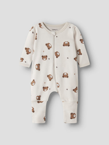 2-pack Pyjamas Nallar Dragkedja Beige