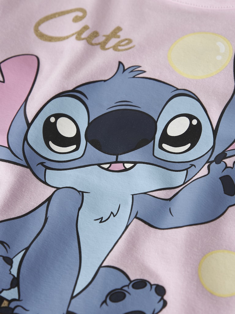 Topp Stitch Kortärmad Fuba Glitter Rosa