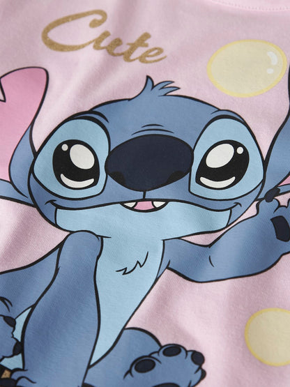 Topp Stitch Kortärmad Fuba Glitter Rosa