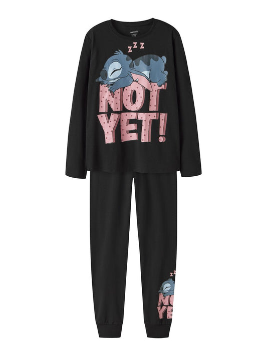 Pyjamas Stitch Anda 2-delad Svart