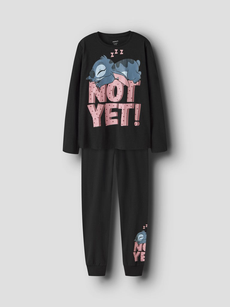 Pyjamas Stitch Anda 2-delad Svart
