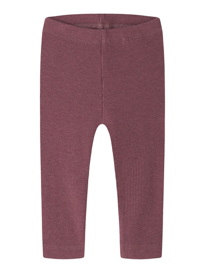 Byxa/Legging Kab Ribbad NB Enfärgad Lila