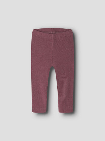 Byxa/Legging Kab Ribbad NB Enfärgad Lila