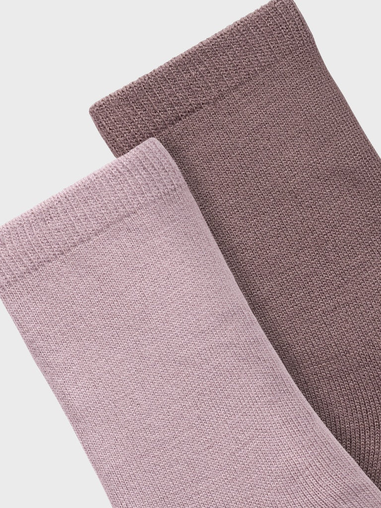 Strumpor Merinoull Viskos Wakta Tunn 2-Pack Rosa/Lila