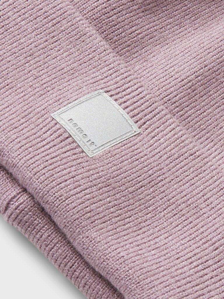 Mössa Stickad Moso Vindskydd Rosa