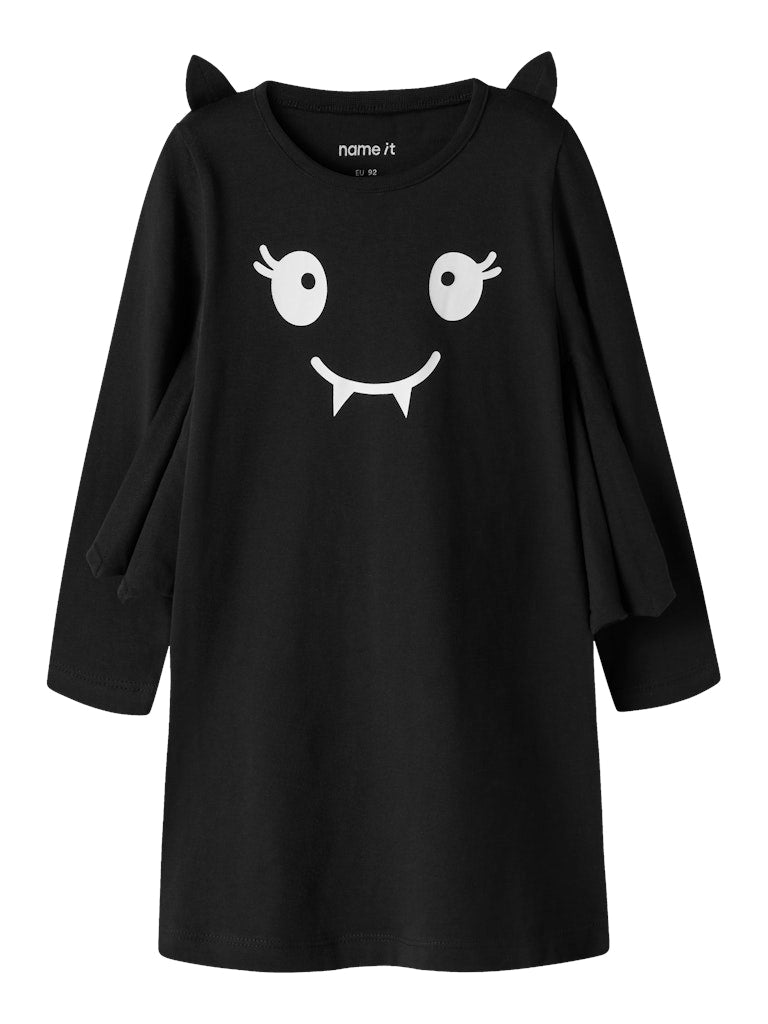Klänning Oda Fladdermus Halloween Svart