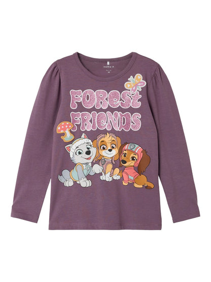 Långärmad Topp Pawpatrol Susanne Skye Liberty Glitter Lila