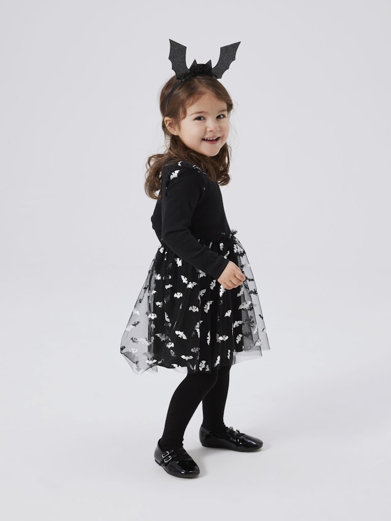 Diadem Booh Fladdermus Halloween Svart