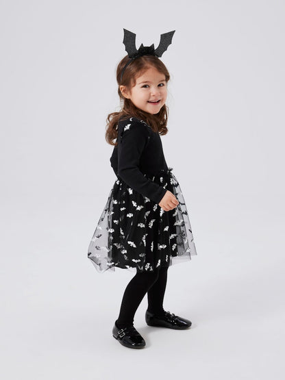 Diadem Booh Fladdermus Halloween Svart