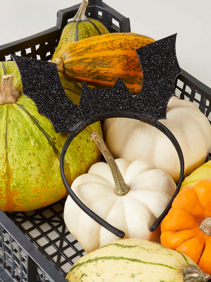 Diadem Booh Fladdermus Halloween Svart