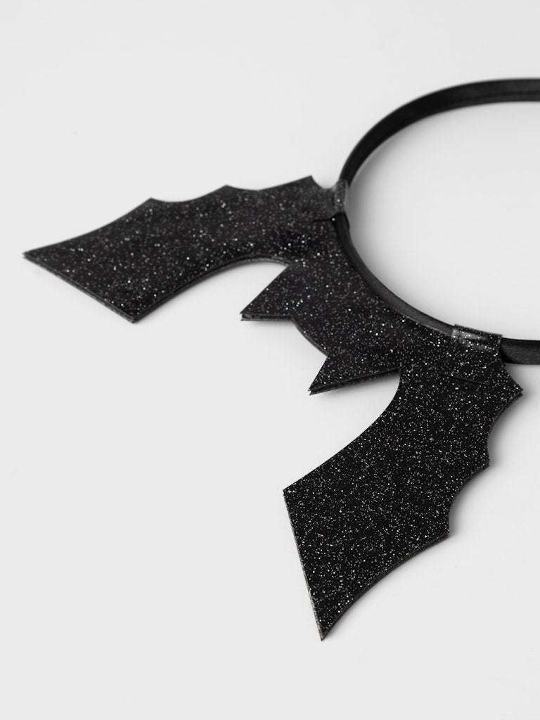 Diadem Booh Fladdermus Halloween Svart