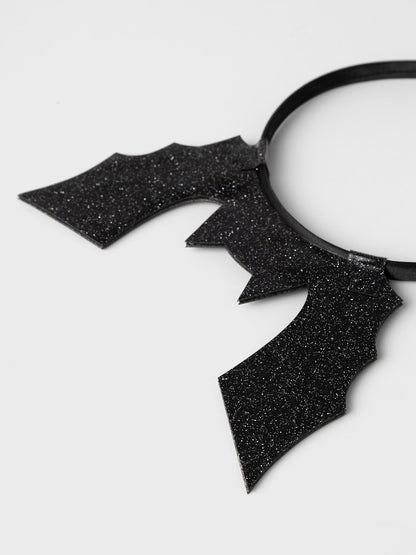 Diadem Booh Fladdermus Halloween Svart
