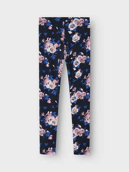 Leggings Vivian Mönstrade Blommor Blå