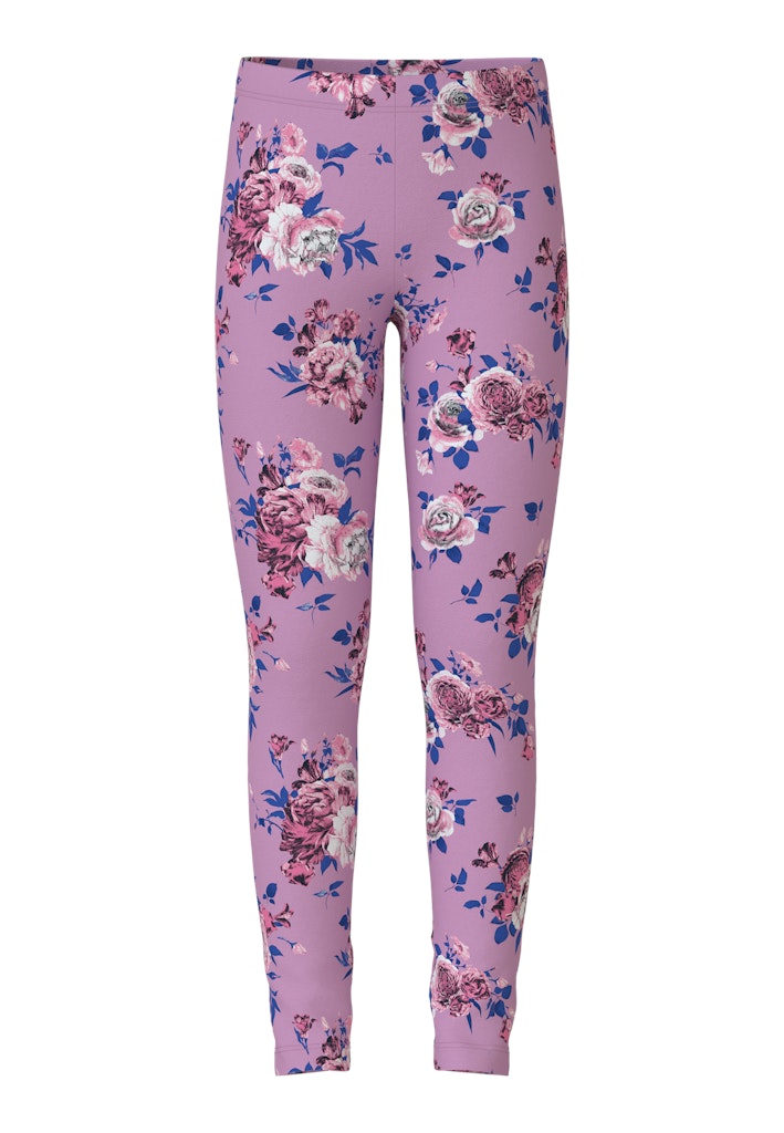 Legging Vivian Mönstrade Blommor Rosa