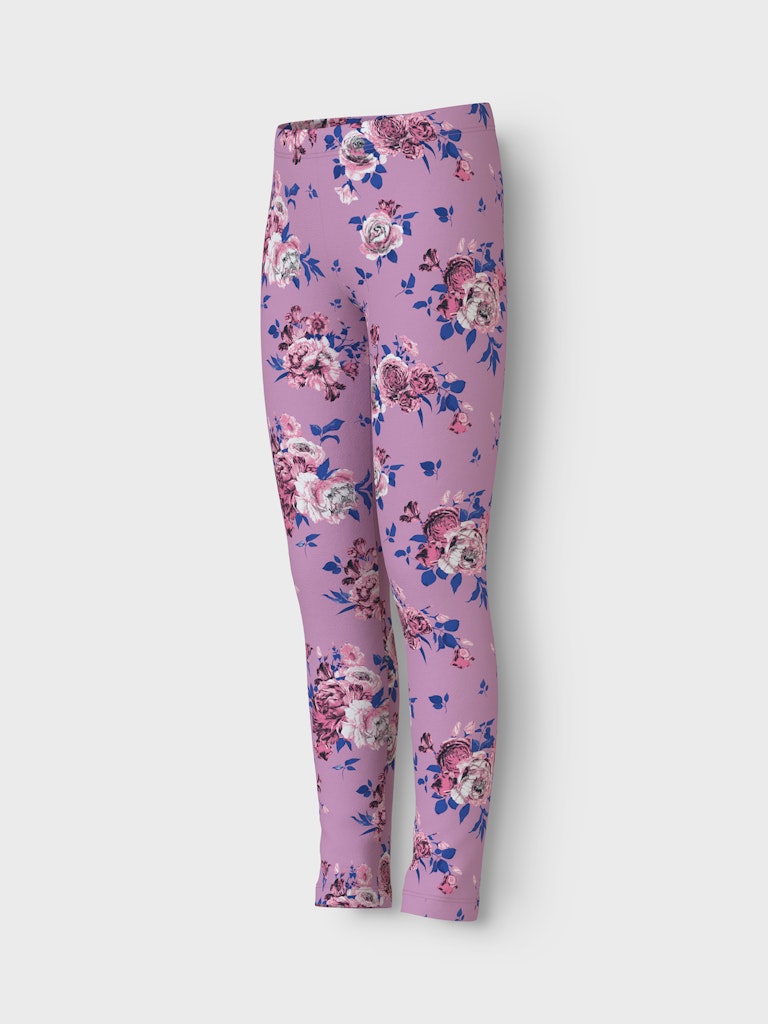 Legging Vivian Mönstrade Blommor Rosa