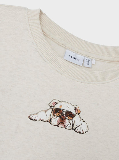 Sweattröja Nakrave Bulldogg Beige