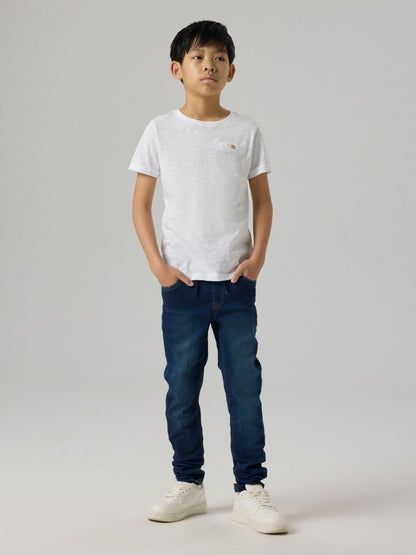 Jeans Mjuka Regular Resårmidja Denim Blå