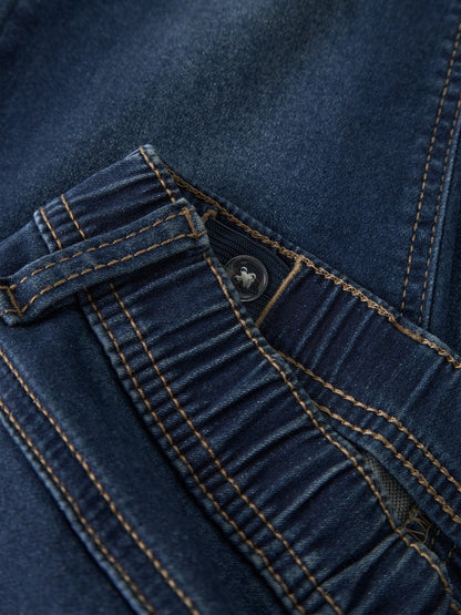 Jeans Mjuka Regular Resårmidja Denim Blå