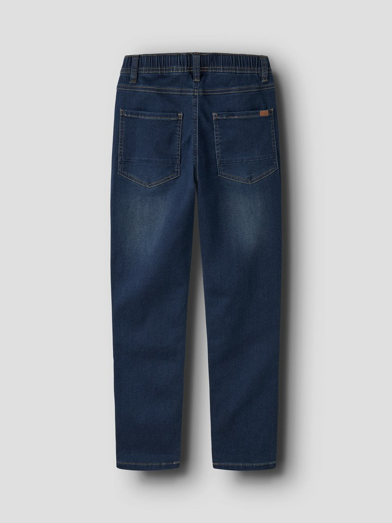Jeans Mjuka Regular Resårmidja Denim Blå