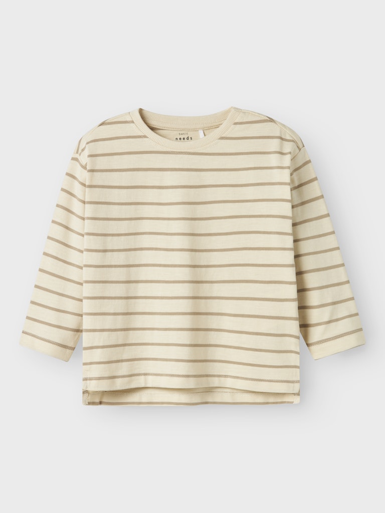 Långärmad Topp Voby Randig Beige