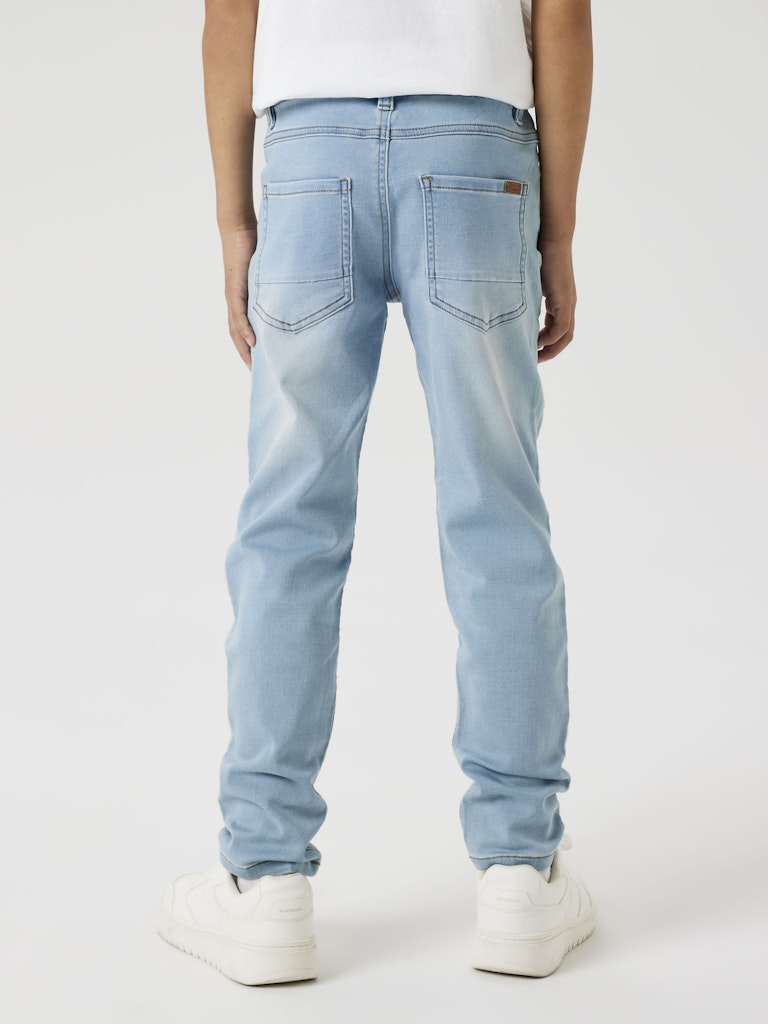 Jeans Mjuka Regular Resårmidja Ljus Tvätt Blå