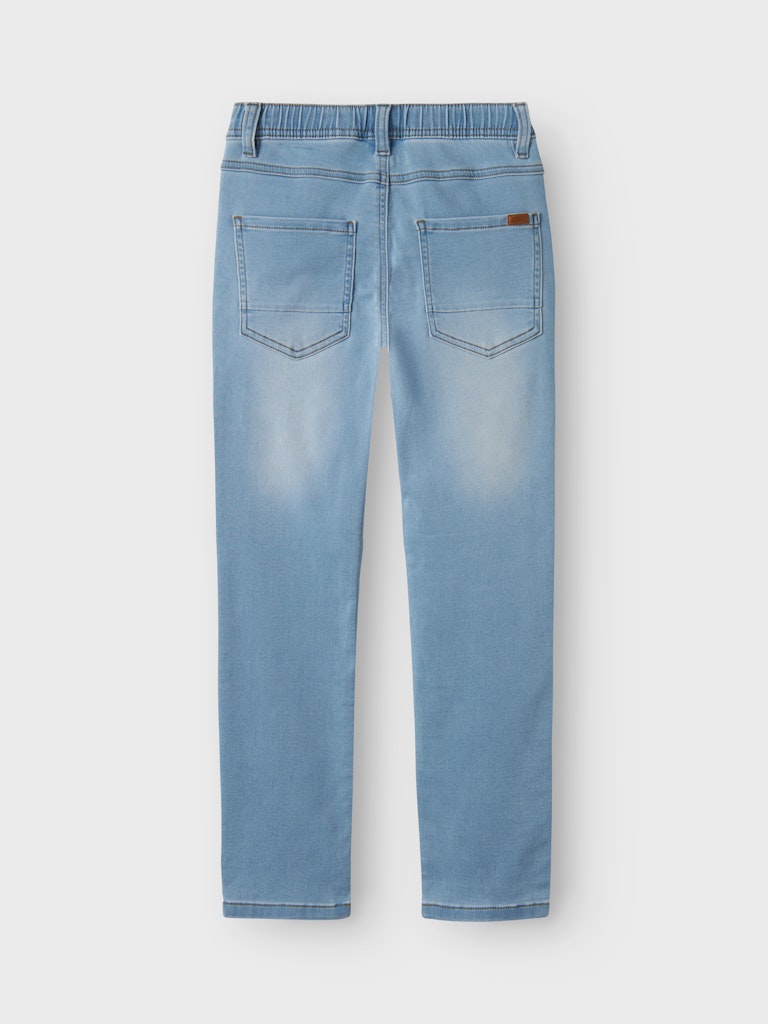 Jeans Mjuka Regular Resårmidja Ljus Tvätt Blå