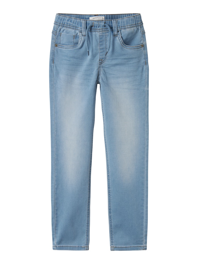 Jeans Mjuka Regular Resårmidja Ljus Tvätt Blå