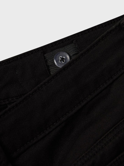 Bootcutbyxa Twill Salli Enfärgad Svart