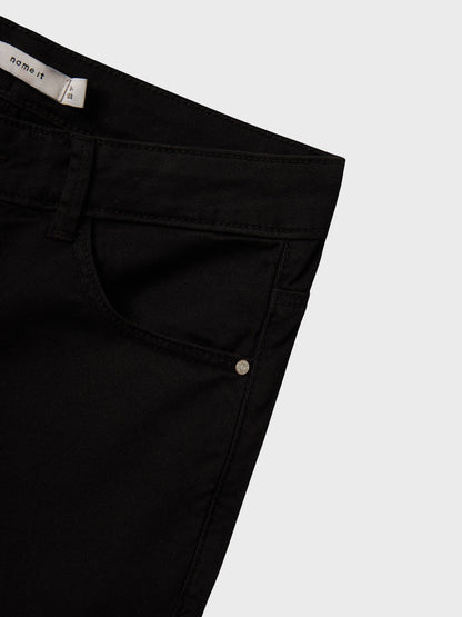 Bootcutbyxa Twill Salli Enfärgad Svart